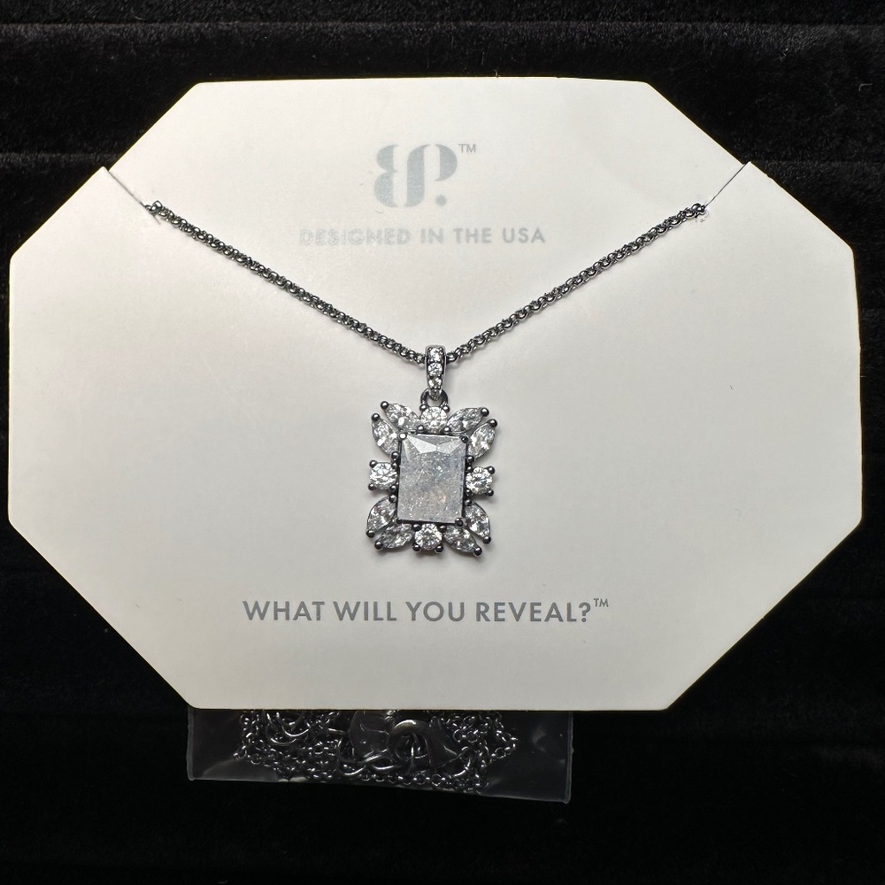 Bomb Party White Ice Crystal Necklace OG